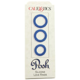 Posh Silicone Love Rings in Blue