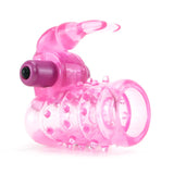 Stretchy Vibrating Bunny Enhancer in Pink