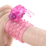 Stretchy Vibrating Bunny Enhancer in Pink