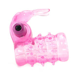 Stretchy Vibrating Bunny Enhancer in Pink