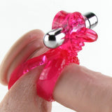 Dual Clit Flicker Cock Ring in Pink