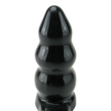 Triple Ripple Large Butt Plug in Black