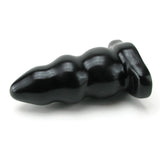 Triple Ripple Large Butt Plug in Black