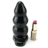 Triple Ripple Large Butt Plug in Black