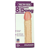 8 Inch Classic Vac-U-Lock Dildo in White