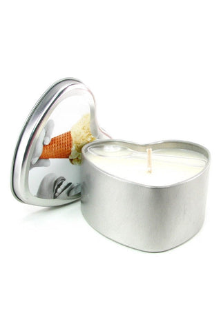 Edible Massage Oil Heart Candle 4.7oz/133g in Vanilla