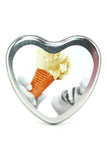 Edible Massage Oil Heart Candle 4.7oz/133g in Vanilla