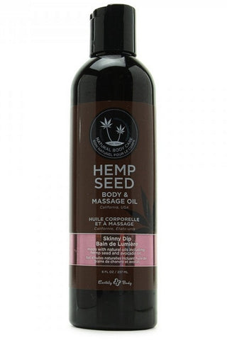 Hemp Seed Massage & Body Oil 8oz/236ml in Skinny Dip