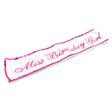 Miss Birthday Girl Party Sash