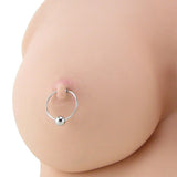 Nipple Bull Rings in Silver