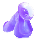 Basix 6.5 Inch Suction Base Dildo in Purple