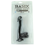 Basix 6.5 Inch Suction Base Dildo in Black