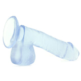 Basix 7.5 Inch Suction Base Dildo in Clear