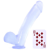 Basix 10 Inch Suction Base Dildo in Clear