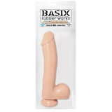 Basix 10 Inch Suction Base Dildo in Flesh