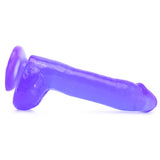 Basix 8 Inch Dildo with Suction Cup in Purple