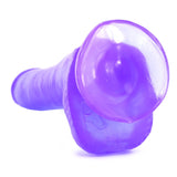 Basix 8 Inch Dildo with Suction Cup in Purple