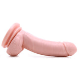 Basix 8 Inch Suction Cup Dildo in Flesh