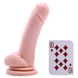 Basix 8 Inch Suction Cup Dildo in Flesh