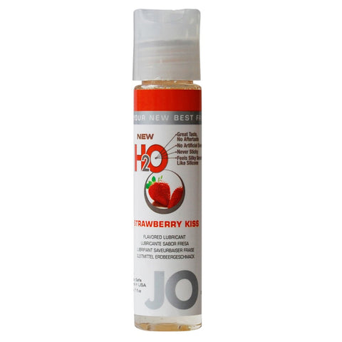 H2O Strawberry Kiss Flavored Lubricant in 1oz/30ml