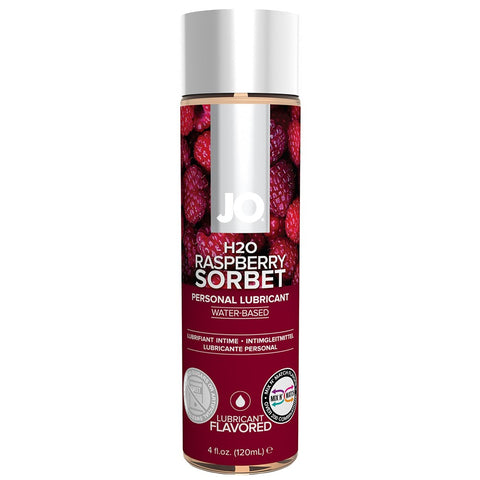 H2O Raspberry Sorbet Flavored Lubricant in 4oz/120ml