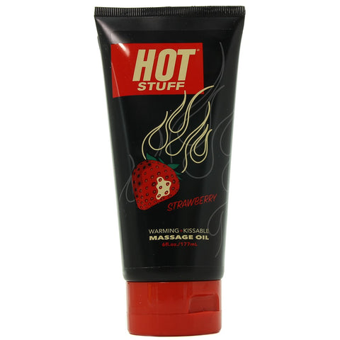 Hot Stuff Strawberry Warming Massage Oil in 6oz/177ml
