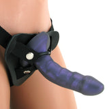 Curve Dildo & Harness Kit in Midnight Purple