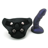 Curve Dildo & Harness Kit in Midnight Purple