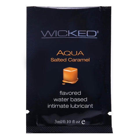 Aqua Salted Caramel Flavored Lube in .10oz/3ml