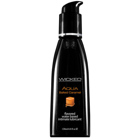 Aqua Salted Caramel Flavored Lube in 4oz/120ml