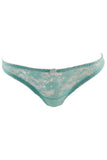 Mint Lace Crotchless Open Back Panty in OS