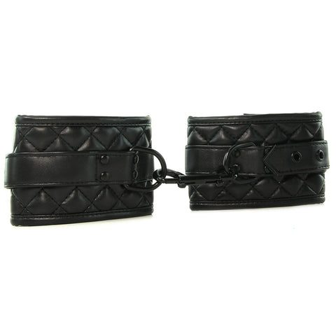 Quilted Ankle Cuffs in Black