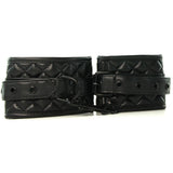 Quilted Ankle Cuffs in Black