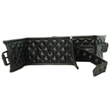 Quilted Ankle Cuffs in Black