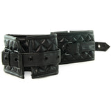 Quilted Ankle Cuffs in Black