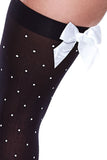 Polka Dot Opaque Thigh Highs in OS