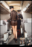 Sexy Airline Pilot Costume in 1X/2X