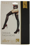 Opaque Black Thigh Highs in OS