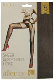 Black Sheer Suspenderhose in OS