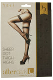 Black Sheer Polkadot Thigh Highs in OS