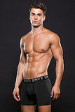 Microfiber Lowrise Black Elastic Waist Boxer in M/L