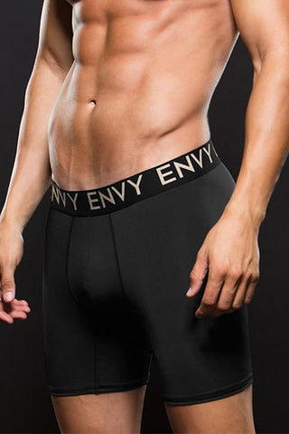 Microfiber Lowrise Black Athletic Boxer in S/M
