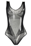 Fishnet Jacquard V-Teddy in OS