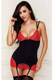 Red Lace and Black Chemise in S/M