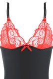 Red Lace and Black Chemise in S/M