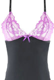 Purple Lace & Black Chemise in M/L