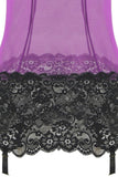 Black Lace and Purple Chemise in S/M