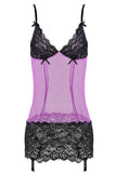 Black Lace and Purple Chemise in S/M