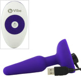 Trio Remote Vibrating Plug in Purple