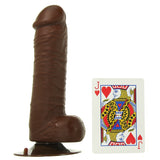 The Emperor 5.75" Vibrating Silicone Dildo in Brown